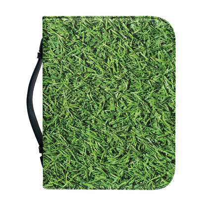 Golf Course Grass Print Leather Bible Cover