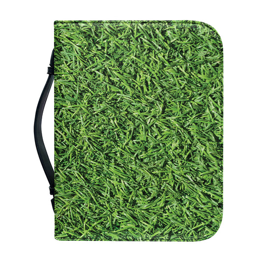 Golf Course Grass Print Leather Bible Cover