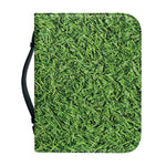 Golf Course Grass Print Leather Bible Cover