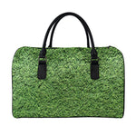 Golf Course Grass Print Leather Duffle Bag