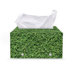 Golf Course Grass Print Leather Tissue Box Cover