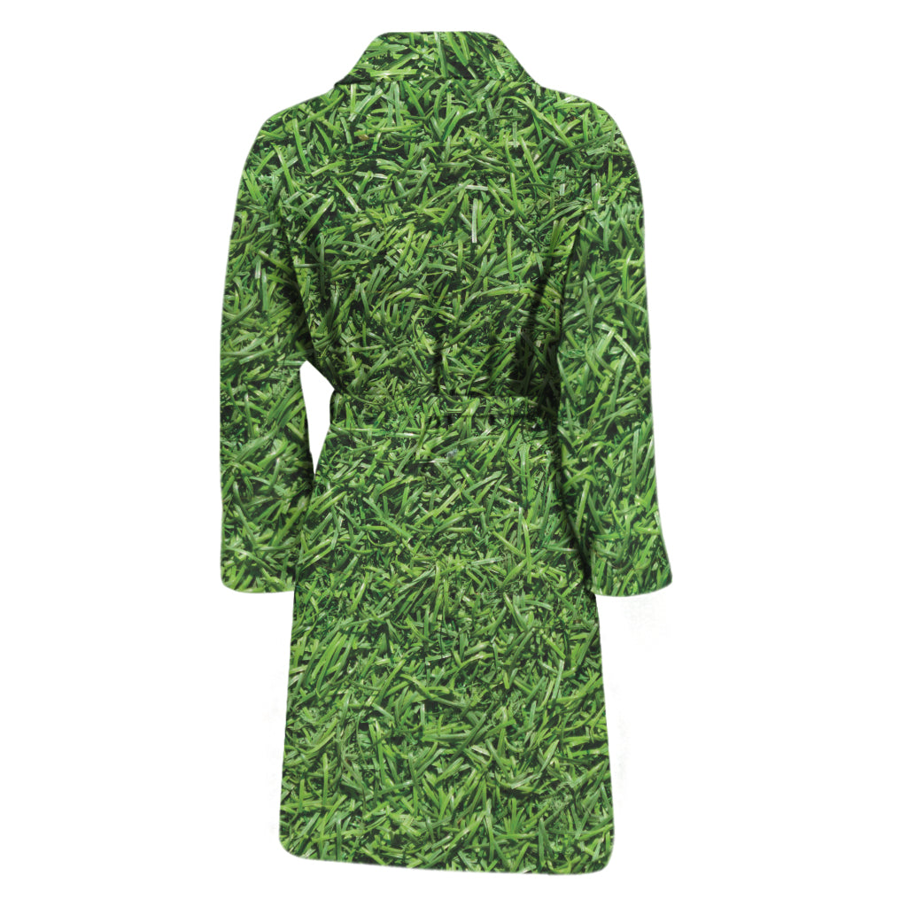 Golf Course Grass Print Men's Bathrobe
