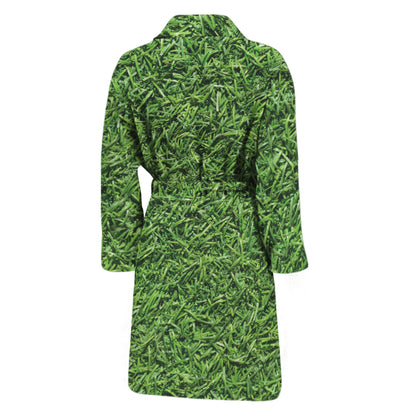 Golf Course Grass Print Men's Bathrobe