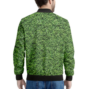 Golf Course Grass Print Men's Bomber Jacket