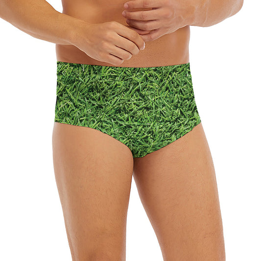 Golf Course Grass Print Men's Briefs
