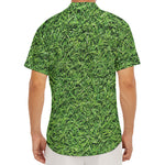 Golf Course Grass Print Men's Deep V-Neck Shirt