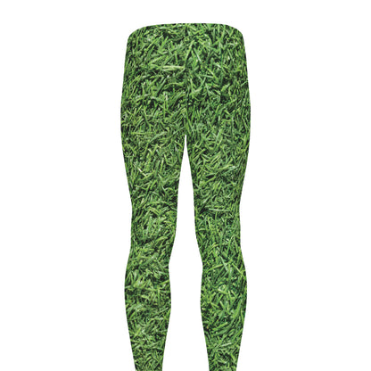 Golf Course Grass Print Men's leggings