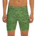 Golf Course Grass Print Men's Long Boxer Briefs