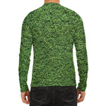 Golf Course Grass Print Men's Long Sleeve Rash Guard