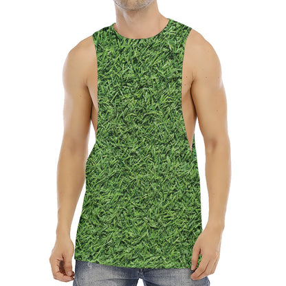 Golf Course Grass Print Men's Muscle Tank Top