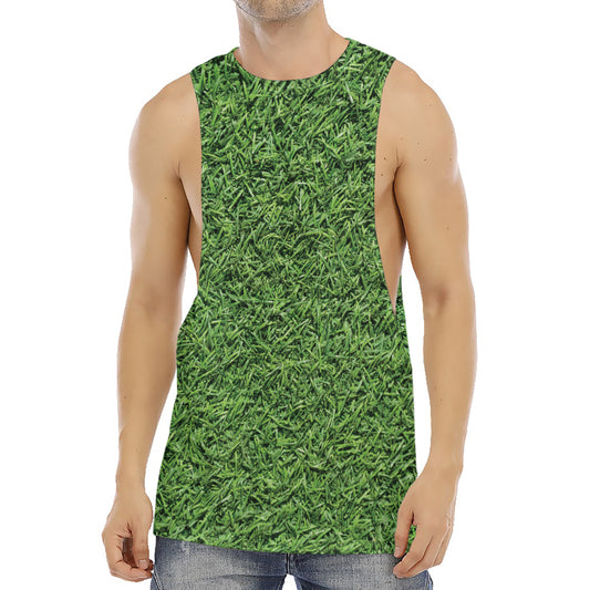 Golf Course Grass Print Men's Muscle Tank Top