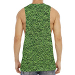 Golf Course Grass Print Men's Muscle Tank Top