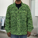 Golf Course Grass Print Men's Shirt Jacket