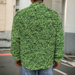 Golf Course Grass Print Men's Shirt Jacket