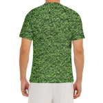Golf Course Grass Print Men's Short Sleeve Rash Guard