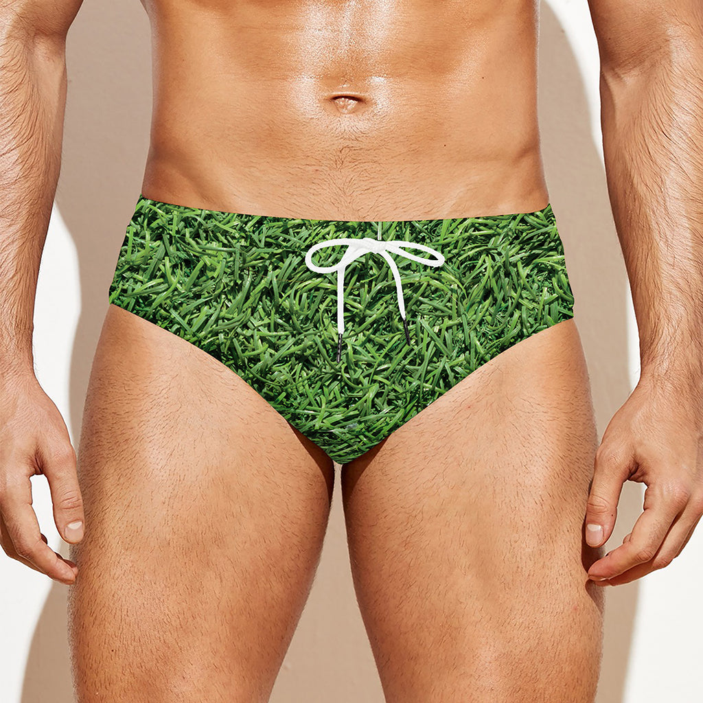 Golf Course Grass Print Men's Swim Briefs