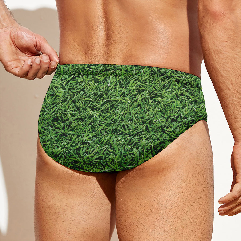 Golf Course Grass Print Men's Swim Briefs