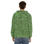 Golf Course Grass Print Men's Velvet Pullover Hoodie