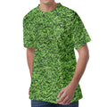 Golf Course Grass Print Men's Velvet T-Shirt