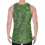 Golf Course Grass Print Men's Velvet Tank Top