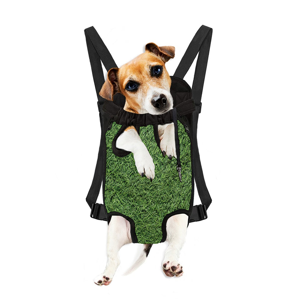 Golf Course Grass Print Pet Carrier Backpack