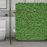 Golf Course Grass Print Polyester Shower Curtain