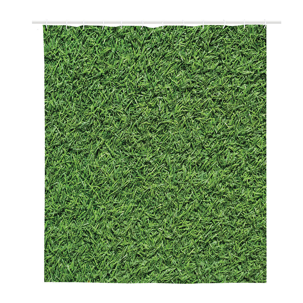 Golf Course Grass Print Polyester Shower Curtain