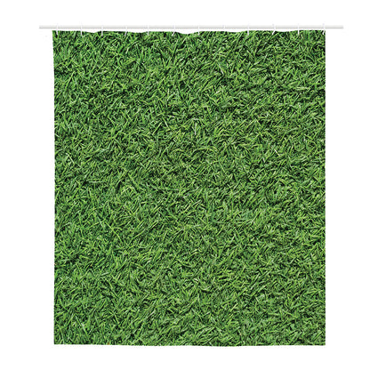 Golf Course Grass Print Polyester Shower Curtain