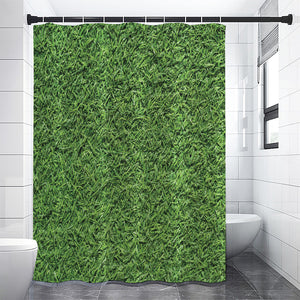 Golf Course Grass Print Premium Shower Curtain