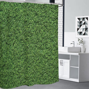 Golf Course Grass Print Premium Shower Curtain