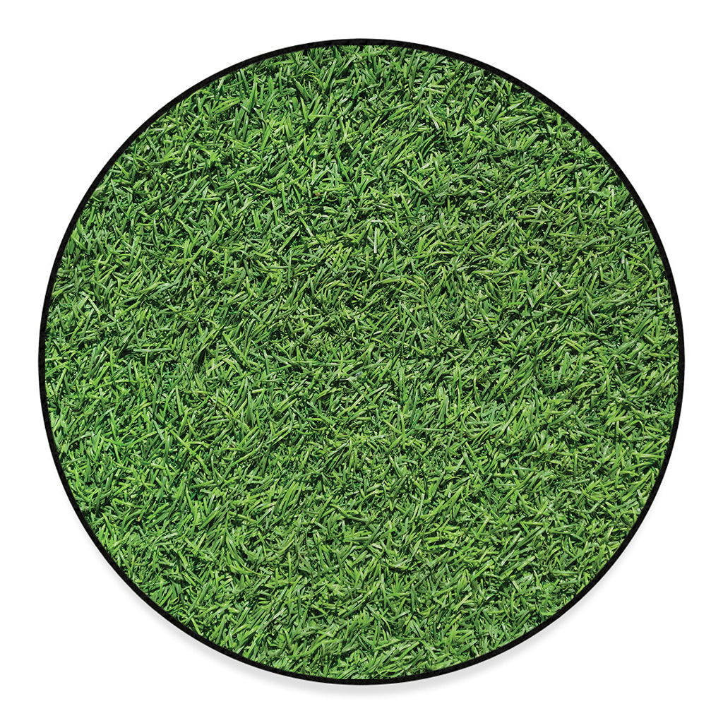 Golf Course Grass Print Round Floor Mat