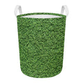 Golf Course Grass Print Round Laundry Basket