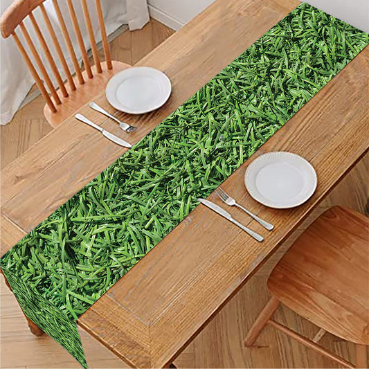 Golf Course Grass Print Table Runner
