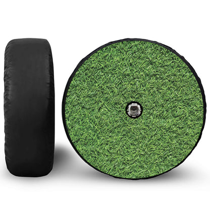 Golf Course Grass Print Tire Cover With Camera Hole