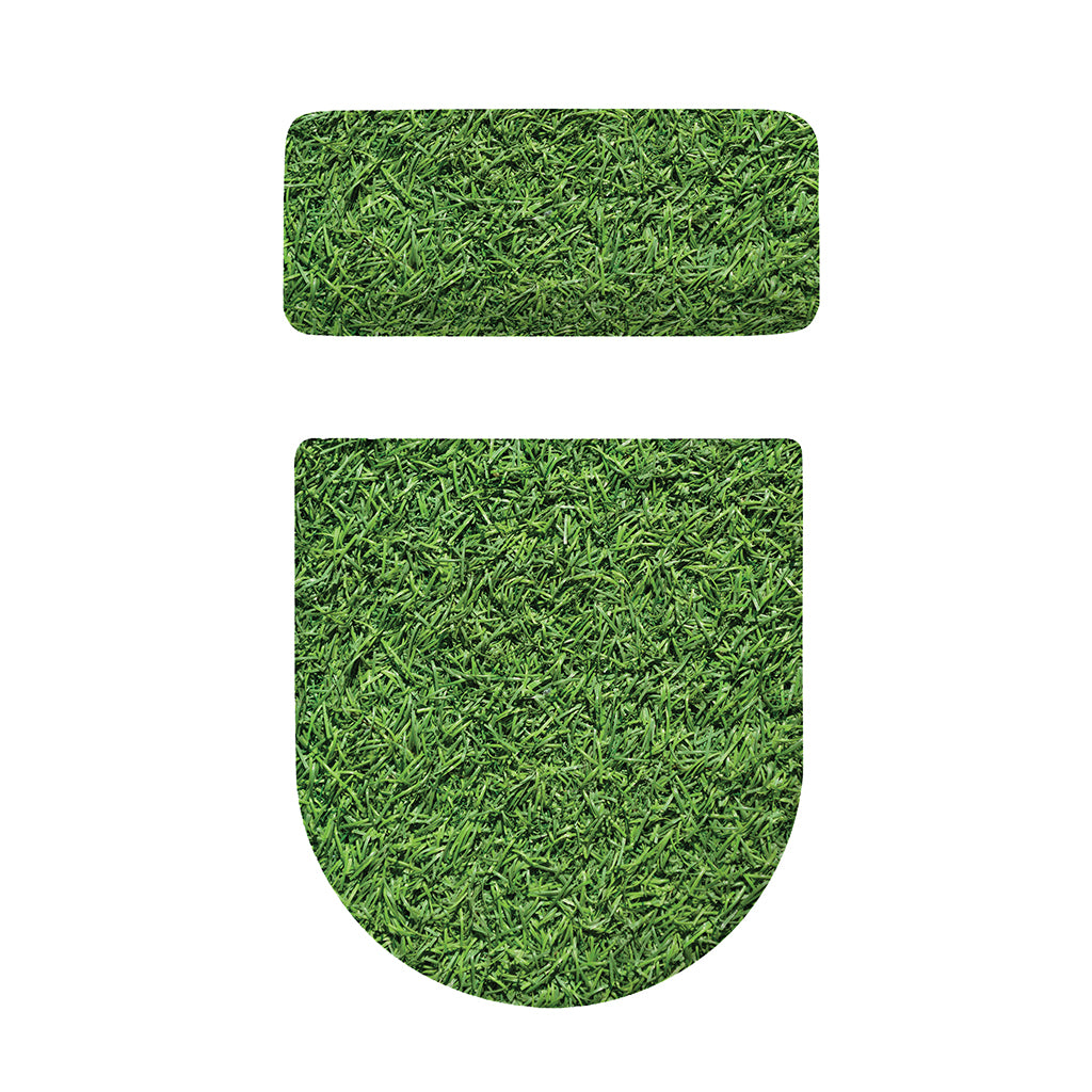 Golf Course Grass Print Toilet Lid And Tank Cover Set