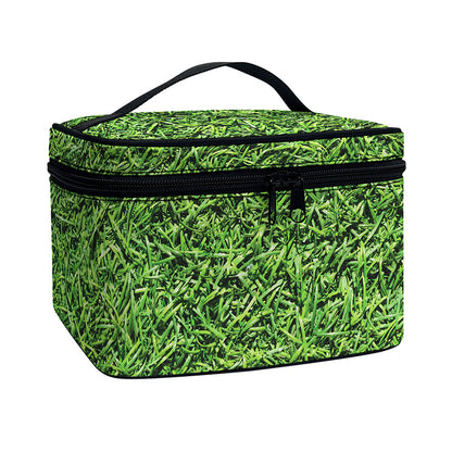 Golf Course Grass Print Travel Makeup Bag