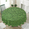 Golf Course Grass Print Waterproof Round Tablecloth