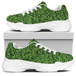 Golf Course Grass Print White Chunky Shoes