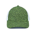 Golf Course Grass Print White Mesh Trucker Hat