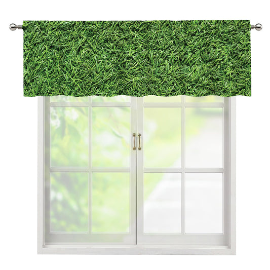 Golf Course Grass Print Window Valance