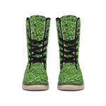 Golf Course Grass Print Winter Boots