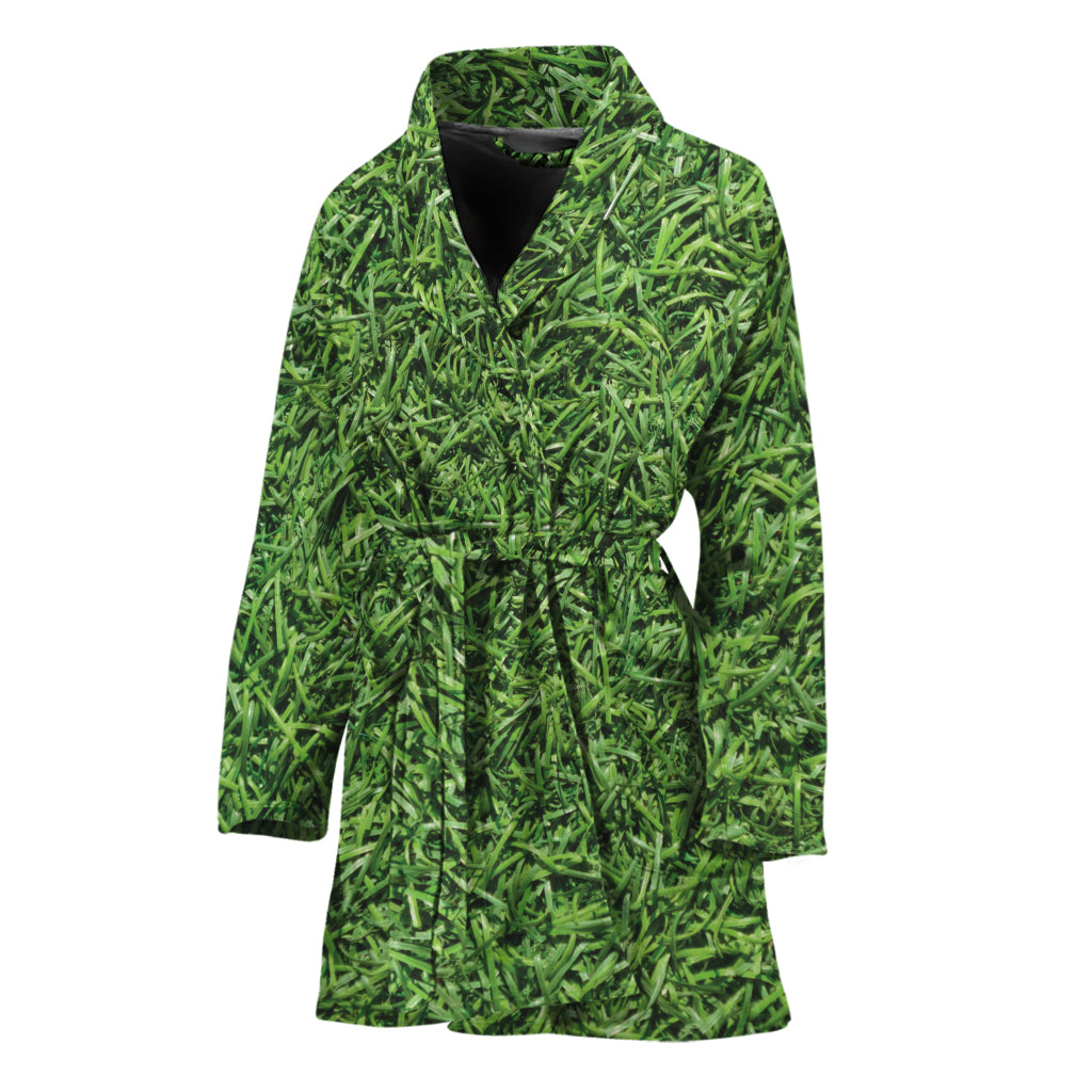 Golf Course Grass Print Women's Bathrobe