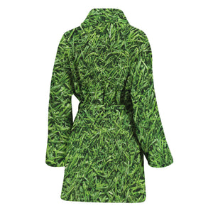 Golf Course Grass Print Women's Bathrobe