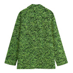 Golf Course Grass Print Women's Cotton Blazer