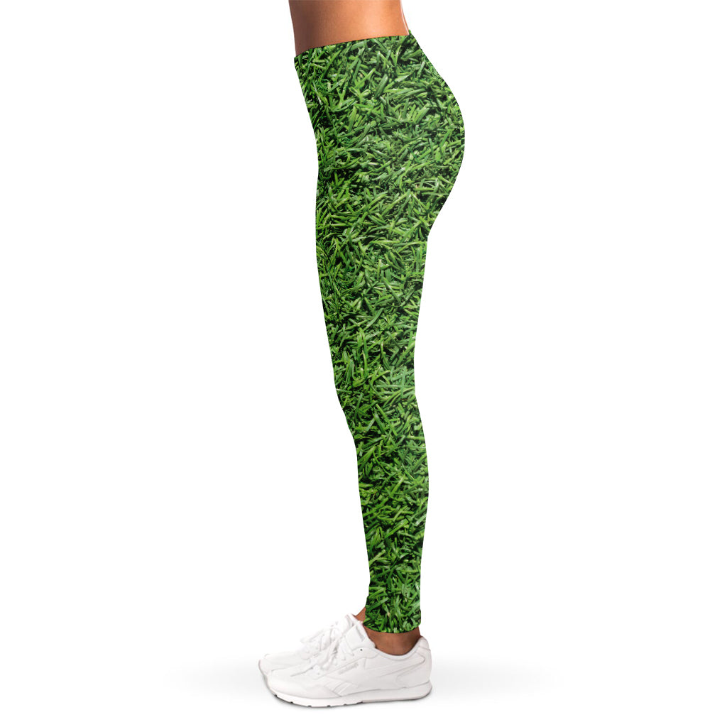 Golf Course Grass Print Women's Leggings