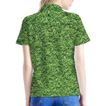 Golf Course Grass Print Women's Polo Shirt