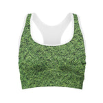 Golf Course Grass Print Women's Sports Bra