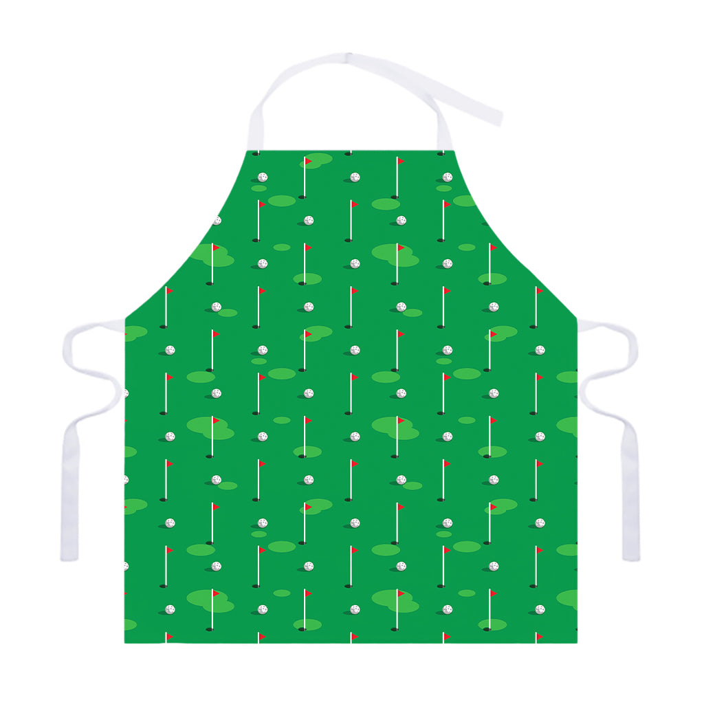 Golf Course Pattern Print Adjustable Apron