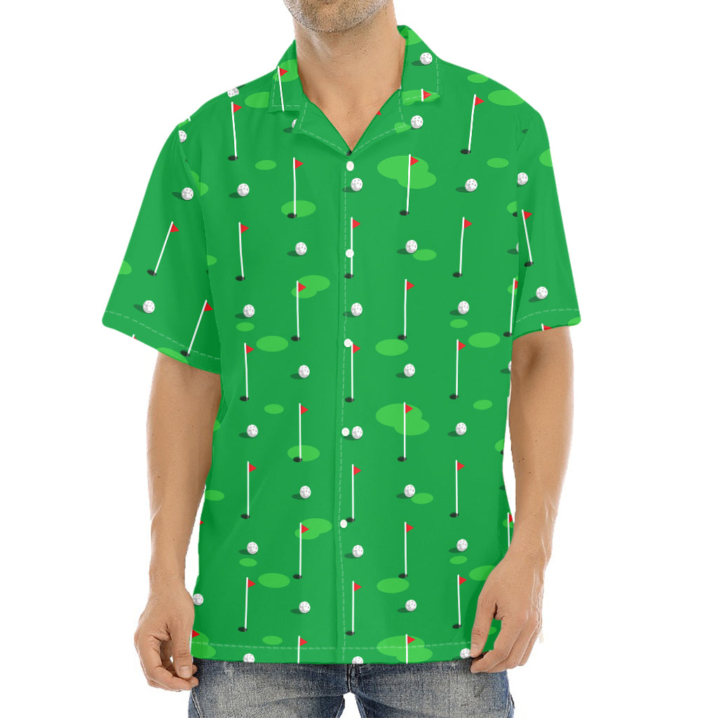 Golf Course Pattern Print Aloha Shirt