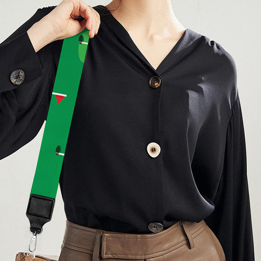 Golf Course Pattern Print Bag Strap